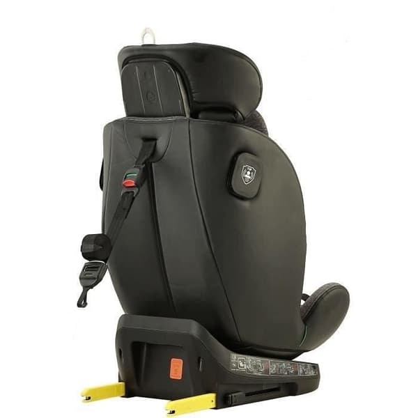 Sittbarnstol med svängfunktion - BBGO - Wondersafe - Från födseln till 12 år - I-SIZE 40-150cm - ISOFIX Top tether - Grå - Bambufiber Konstläder