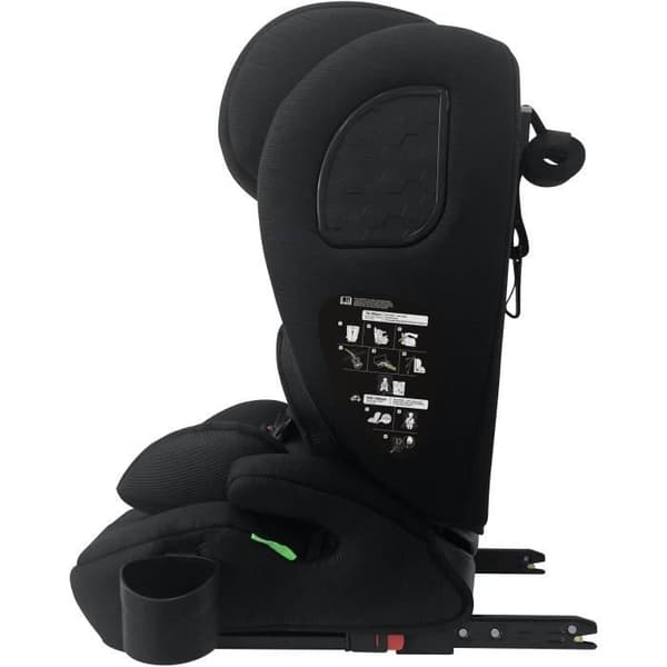 Isofix-bilbarnstol - NANIA - MILANO - Grupp 1/2/3 - I-storlek - Med förkortare - Svart