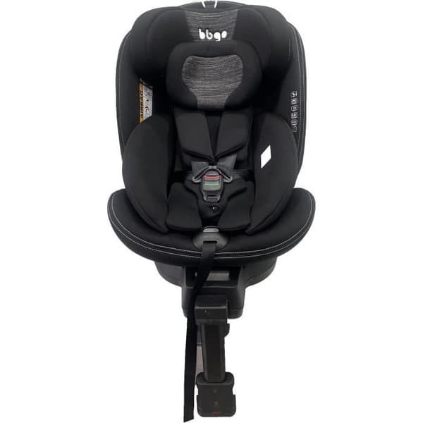 Vridbar bilbarnstol - BBGO - Blissrider - Född till 12 år - I-SIZE 40-150 cm - ISOFIX - Svart och grå - Konstläder