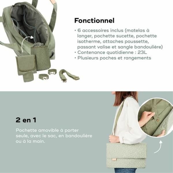 Bag för blöjbyte Babymoov Abstract Grön