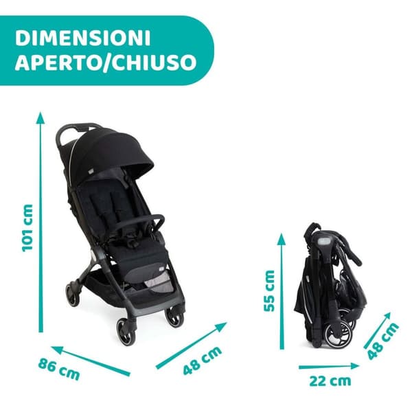Barnvagn Chicco Svart