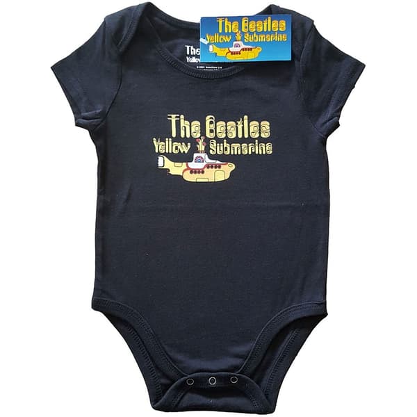 The Beatles Kids Baby Grow: Yellow Submarine Logo & Sub (6-9 Months)