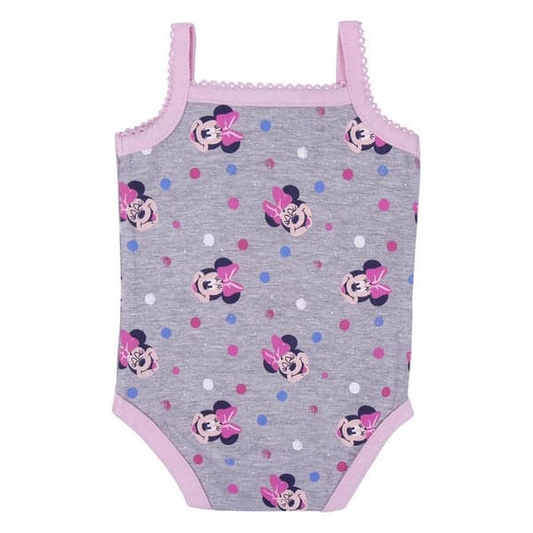 Leotard Minnie Mouse Grey Pink (2 uds)