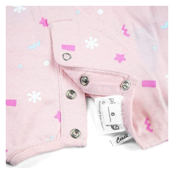 Baby's Short-sleeved Romper Suit Baby Shark Pink
