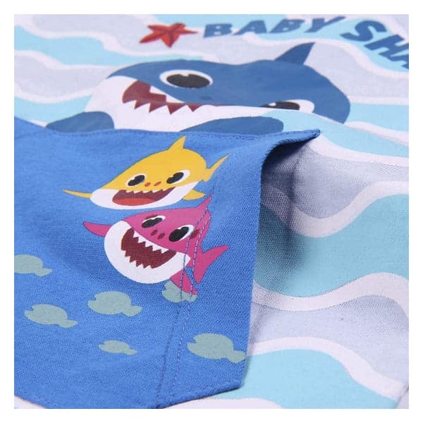 Baby's Short-sleeved Romper Suit Baby Shark Blue