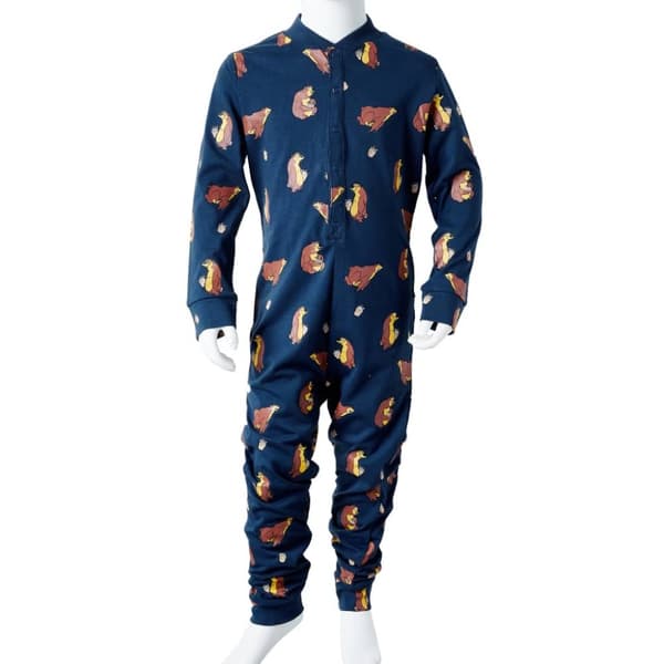 Onesie til børn str. 128 blå -  Børnetøj