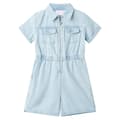 Miniatyrbillede 2 af 9: Onesie til børn str. 128 med korte ærmer lyseblå -  Børnetøj