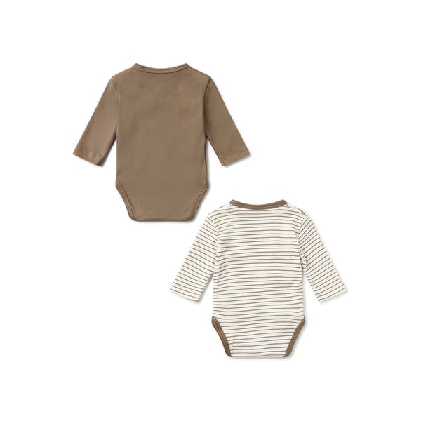 Tous Classic Långärmad Body 2 Enheter Beige,Brun 1 Months