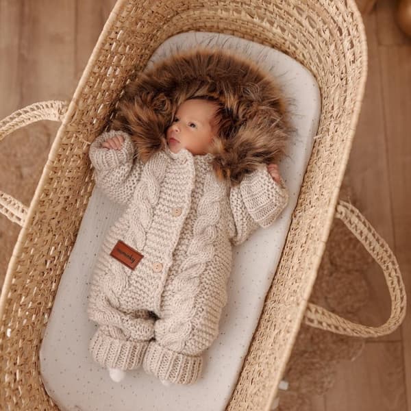 Ull Baby Romper Alpaca Romper | Beige 56/62
