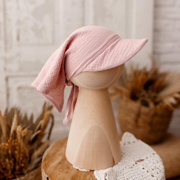 Muslin visir tørklæde Dirty Pink