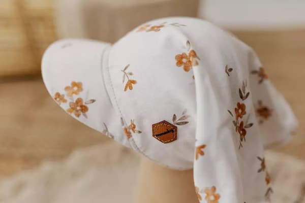 Små brune blomster Muslin visir tørklæde