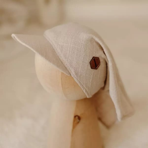Beige Muslin Sjal Med Visir A'la Linne