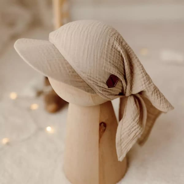 Beige Muslin Visir tørklæde