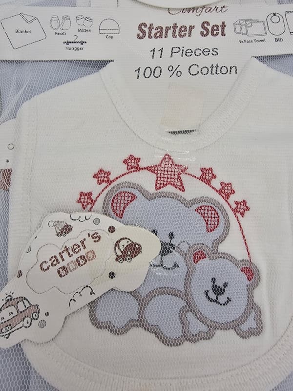 Baby Comfort 11 Piece Starter set In Grey And White