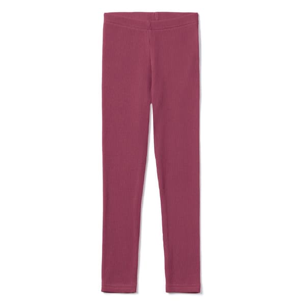 Barnleggings. Flickleggings i bomull tillverkade av stickad bomull. Skog 128/134