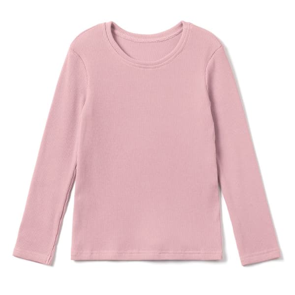 Børns lange. Pigerbluse i bomuld med lange ærmer. Blomme 104/110