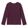 Miniatyrbillede 8 af 11: Børns lange. Pigerbluse i bomuld med lange ærmer. Blomme 104/110