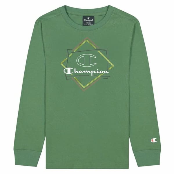 Langærmet T-shirt til Børn Champion Athletic Crewneck  Grøn - 5-6 år