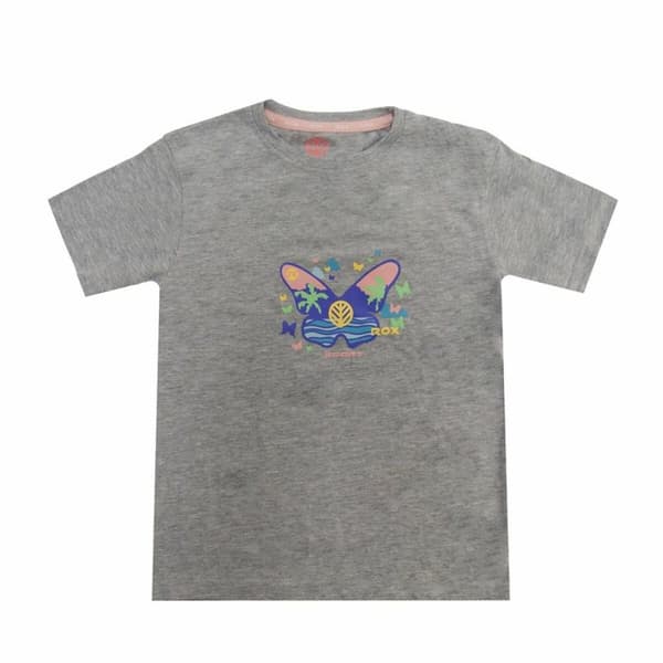 Barn T-shirt med kortärm Rox Butterfly Ljusgrå - 10 år