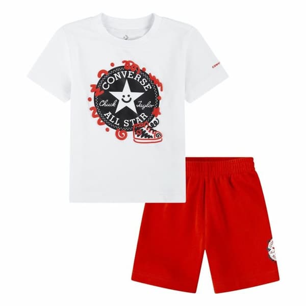 Sportsantrekk for barn Converse Squiggle S/Se+Ft Hvit - 24 måneder