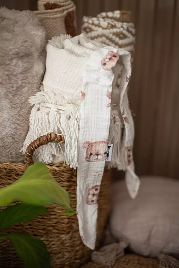 Muslin Teddy Bear Pannband