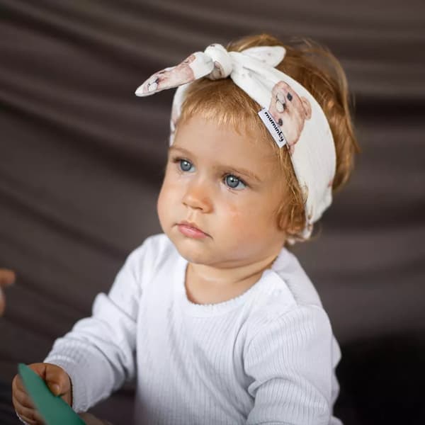Muslin Teddy Bear Pannband