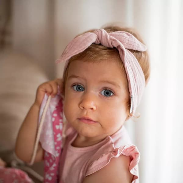 Muslin pandebånd Dirty Pink