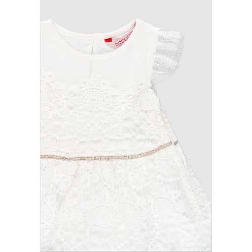 Boboli Kjole Guipure Hvid 6 Months