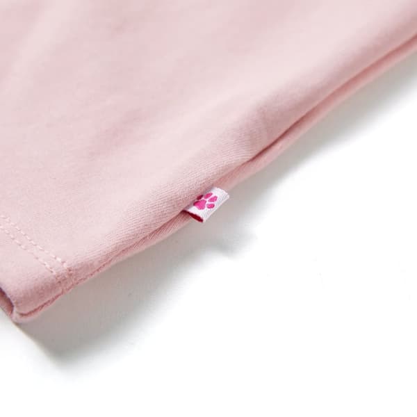Barnklänning med dragsko ljus rosa 128