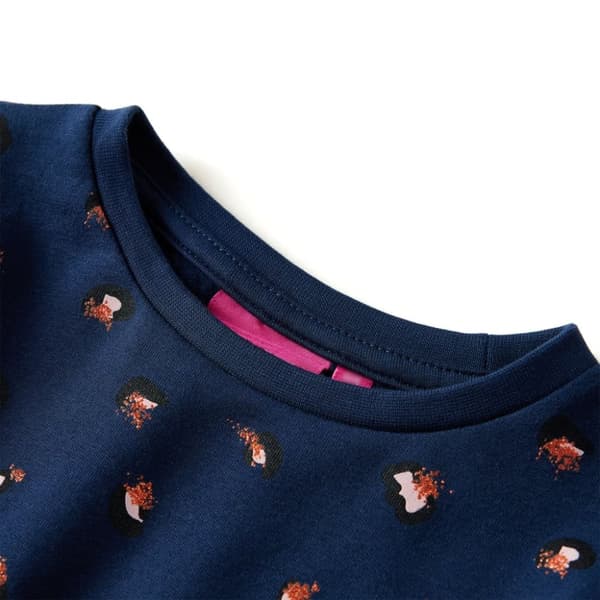 Lasten pitkähihainen mekko laivastonsininen 116 -  Laste kleidid