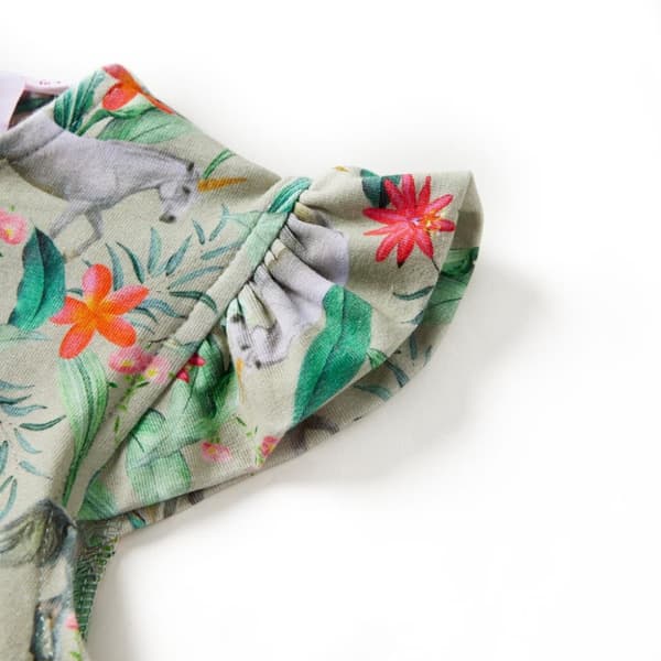 Lasten lyhythihainen mekko vaalea khaki 116 - Laste kleidid
