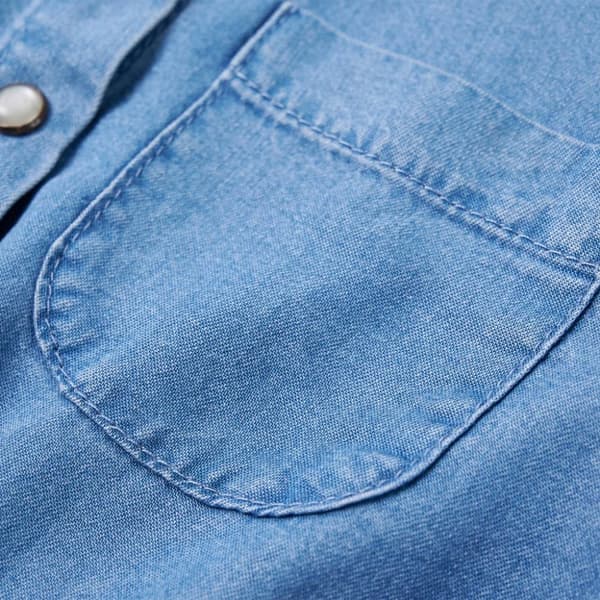 Klänning med långa ärmar för barn marin och denimblå 116 -  Klänningar för barn
