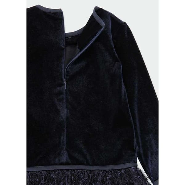 Boboli Velour With Fringes Klänning Blå 8 Years Flicka