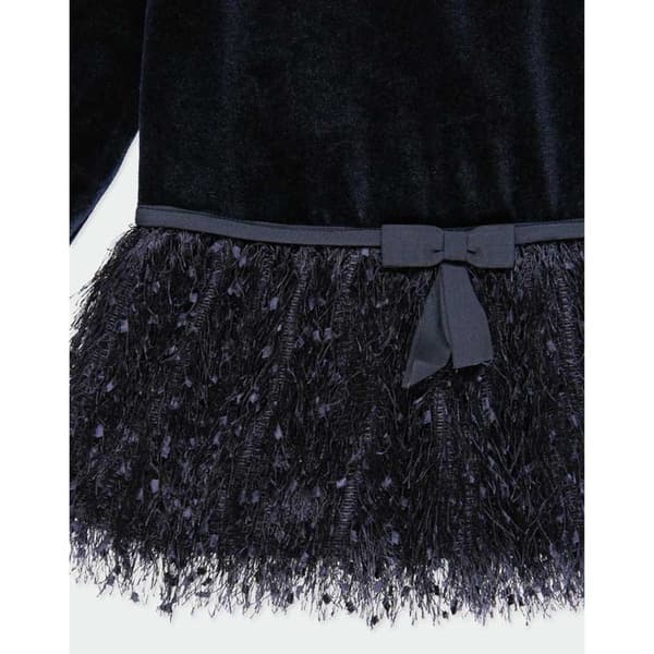 Boboli Velour With Fringes Klänning Blå 8 Years Flicka