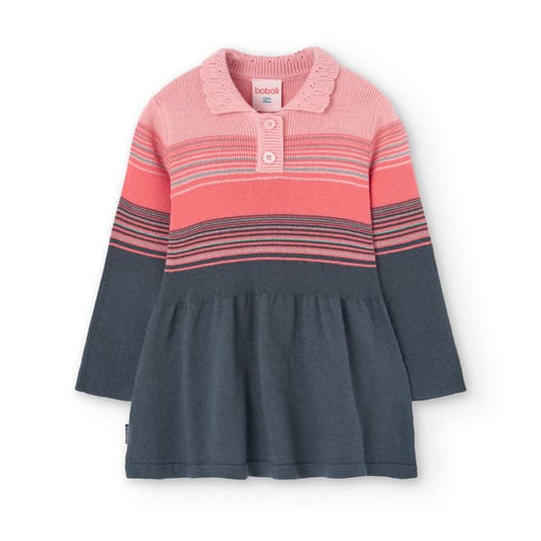Boboli Knitwear Kjole Grå,Rosa 8 Years