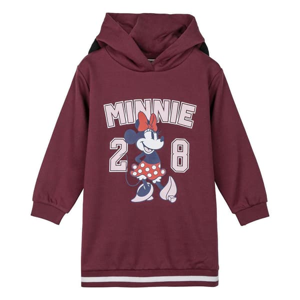 Cerda Group Cotton Brushed Minnie Långärmad Kort Klänning Röd 5 Years