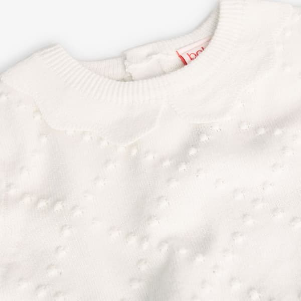 Boboli Knitwear Combined Klänning Vit,Grå 3 Years