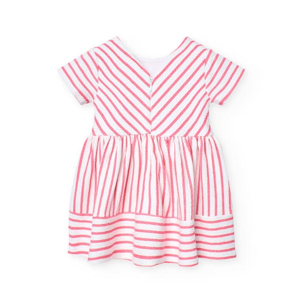 Boboli Knit Striped Kjole Rosa 6 Months