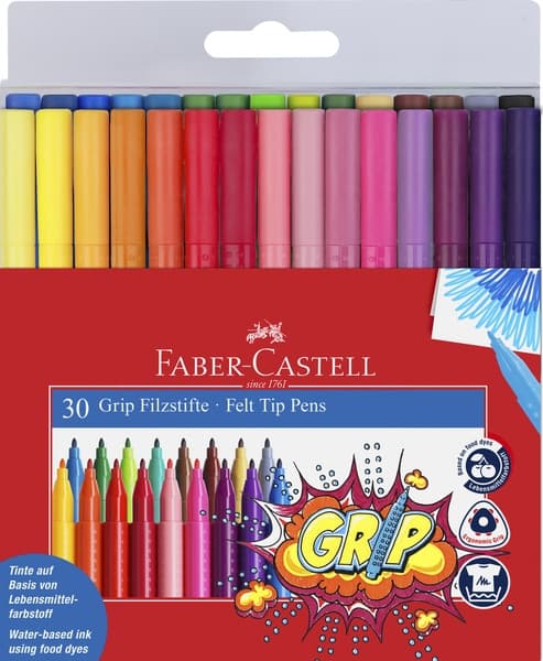Faber Castell FC-155335 30 filtpenne Grip Box 6 stk.