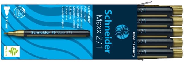 Schneider Paint Marker Maxx 271 1-2mm Guld 10 Stk