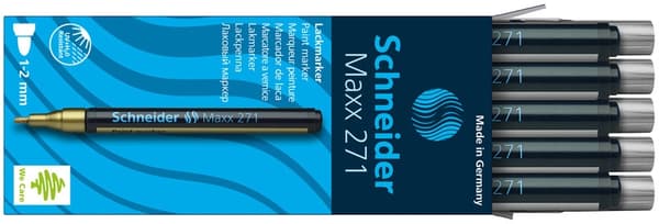 Schneider Paint Marker Maxx 271 1-2mm Sølv 10 Stk