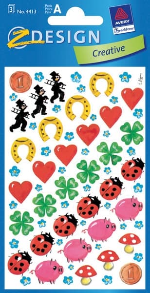 Avery AV-4413 Label 3 ark Lucky Charms 10 sæt med 3 ark