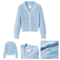 Miniatyrbillede 1 af 8: Strikket cardigan til børn str. 104 blå -  Overtøj til børn
