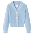 Miniatyrbillede 2 af 8: Strikket cardigan til børn str. 128 blå -  Overtøj til børn