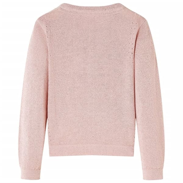 Stickad kofta för barn mjuk rosa 116