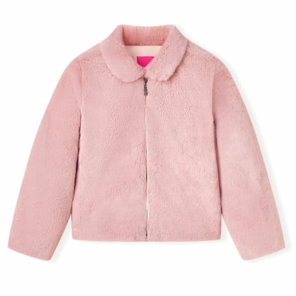 Kappa för barn konstpäls rosa 116