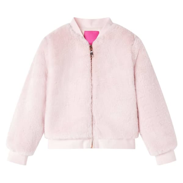 Jacka för barn konstpäls rosa 104