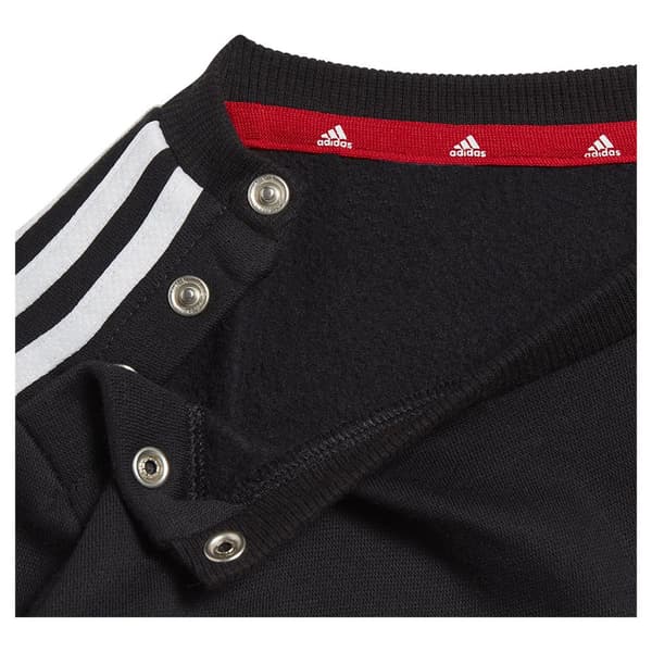 Adidas UppsÄttning Tiberio 3 Stripes Colorblock Röd,Svart 0-3 Months