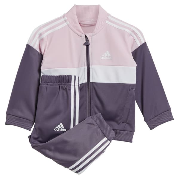 Adidas UppsÄttning Tiberio 3 Stripes Colorblock Shiny Lila,Rosa 0-3 Months