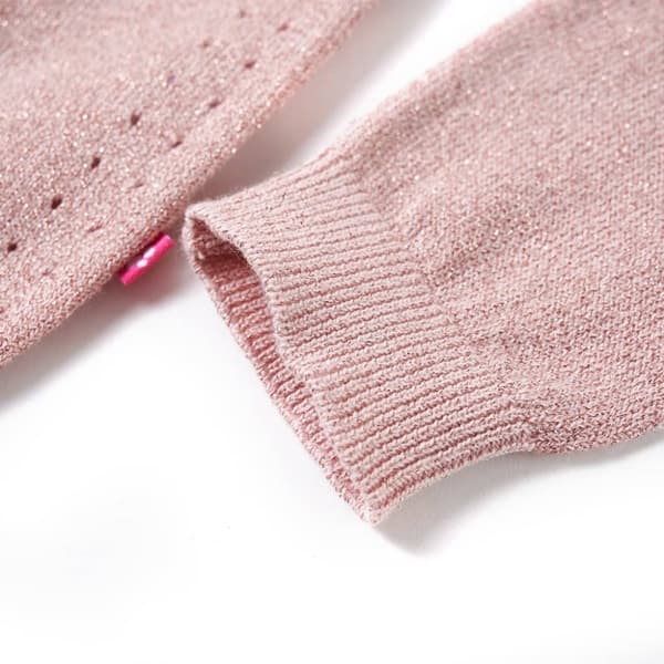 Strikket cardigan til børn str. 128 strik lyserød